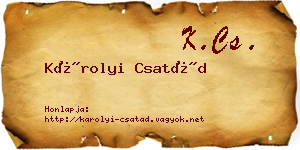 Károlyi Csatád névjegykártya